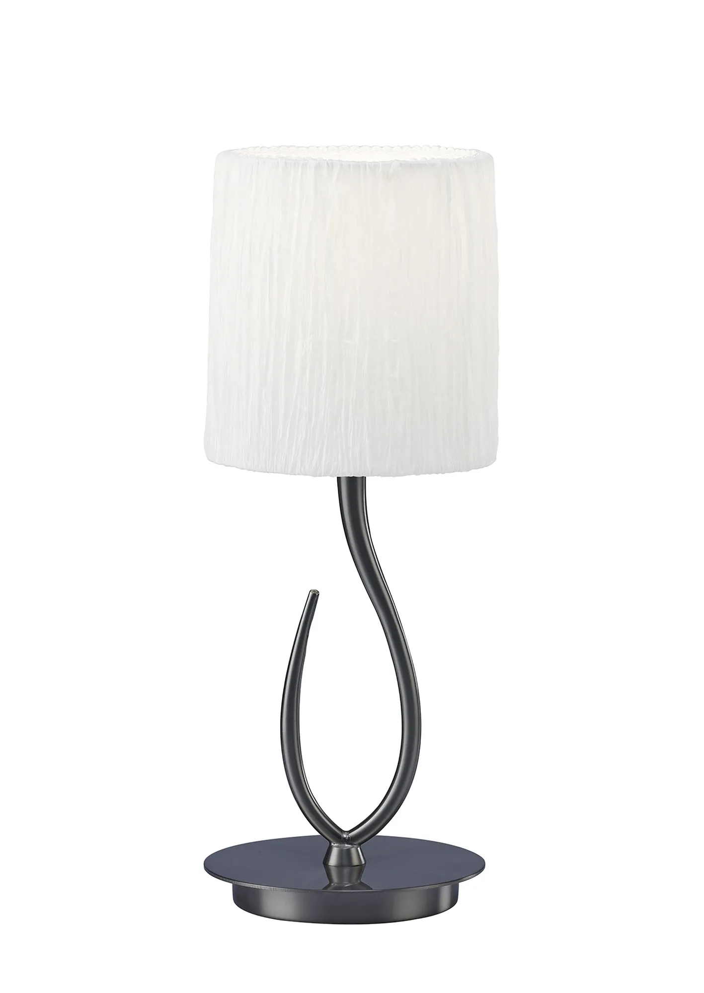 Lua Satin Nickel Table Lamps Mantra Shaded Table Lamps